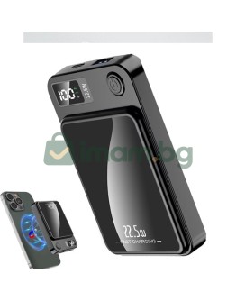 Външна батерия 5000 mAh 22.5W Безжична Черна
